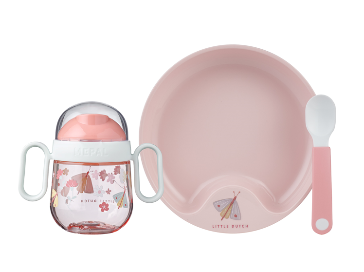 Mepal - Zestaw obiadowy dziecięcy 3szt. MIO Flowers & Butterflies