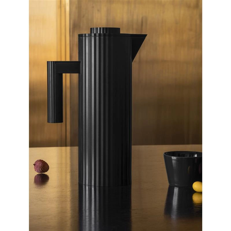 Alessi - termos, czarny Plisse