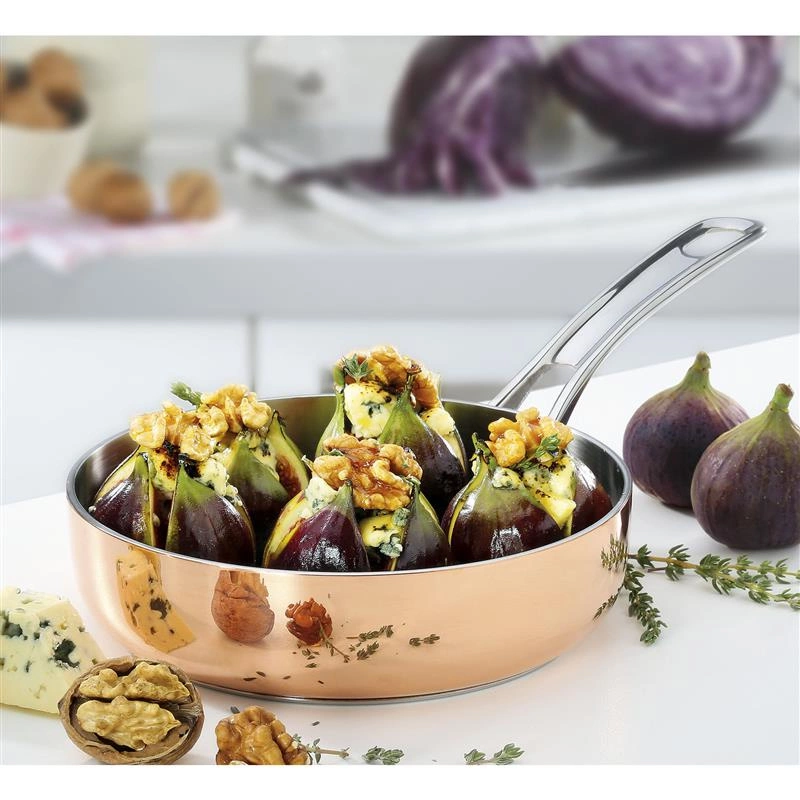 Spring - głęboka patelnia miedziana, śred. 16 cm, miedź/stal nierdzewna 18/10 CULINOX