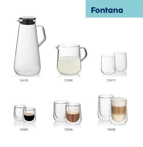 Kela - Zestaw szklanek do cappuccino 2el. Fontana