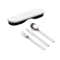 Guzzini - Komplet sztućców STORE & GO w etui, biały