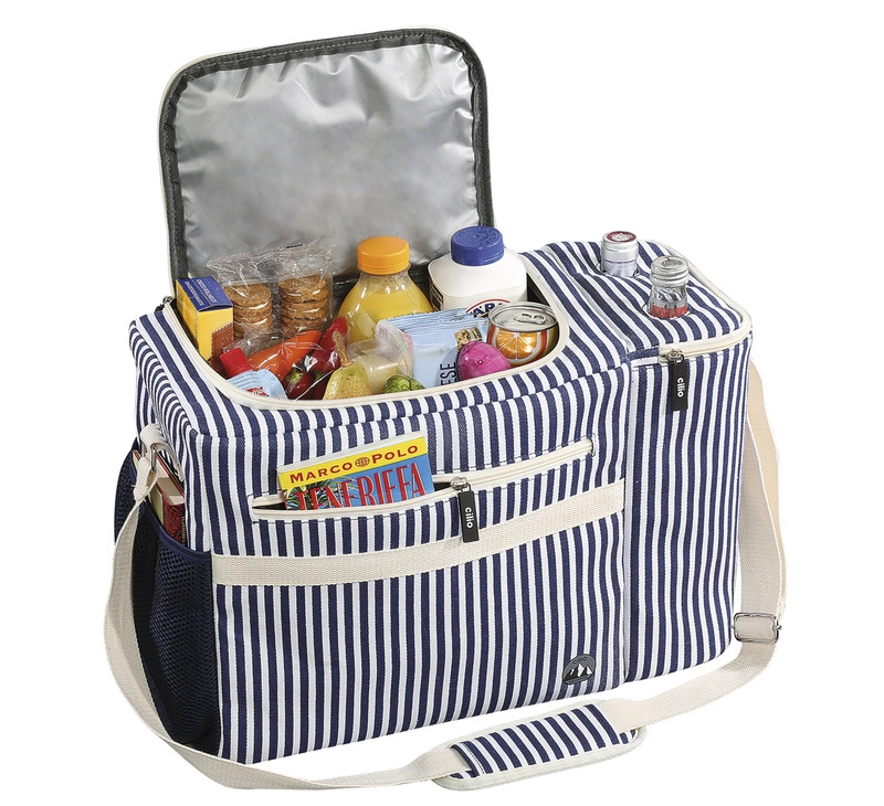 Cilio - torba termiczna piknikowa, 45 x 20 x 30 cm, 23 l, biało-niebieska Maritimo