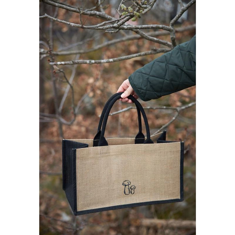 Sagaform - torba z nożem do grzybów, juta, 40 x 19 x 22 cm Karl-Johan