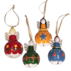 Rituali Domestici - FATTIFATINA Zestaw 4 ozdób choinkowych aniołki 7 x 11 cm