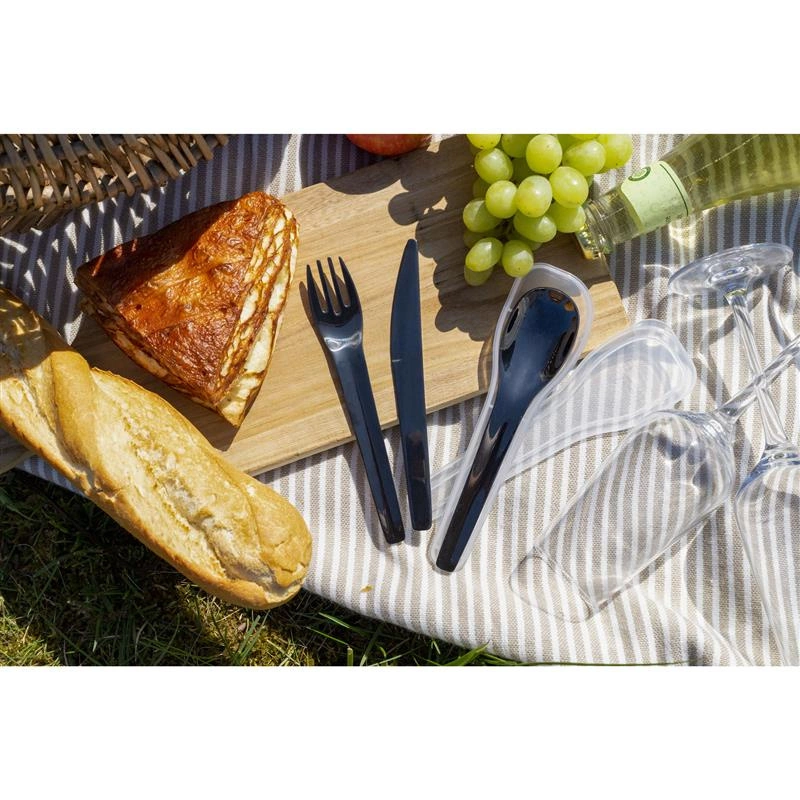 Lurch - zestaw sztućców w etui, 3 el., 18 cm, antracytowe To-Go