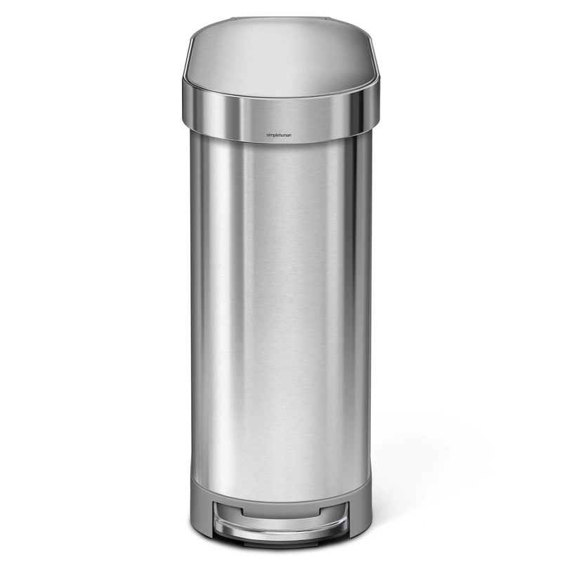 simplehuman - Kosz na śmieci 45L pedałowy SLIM - stal FPP