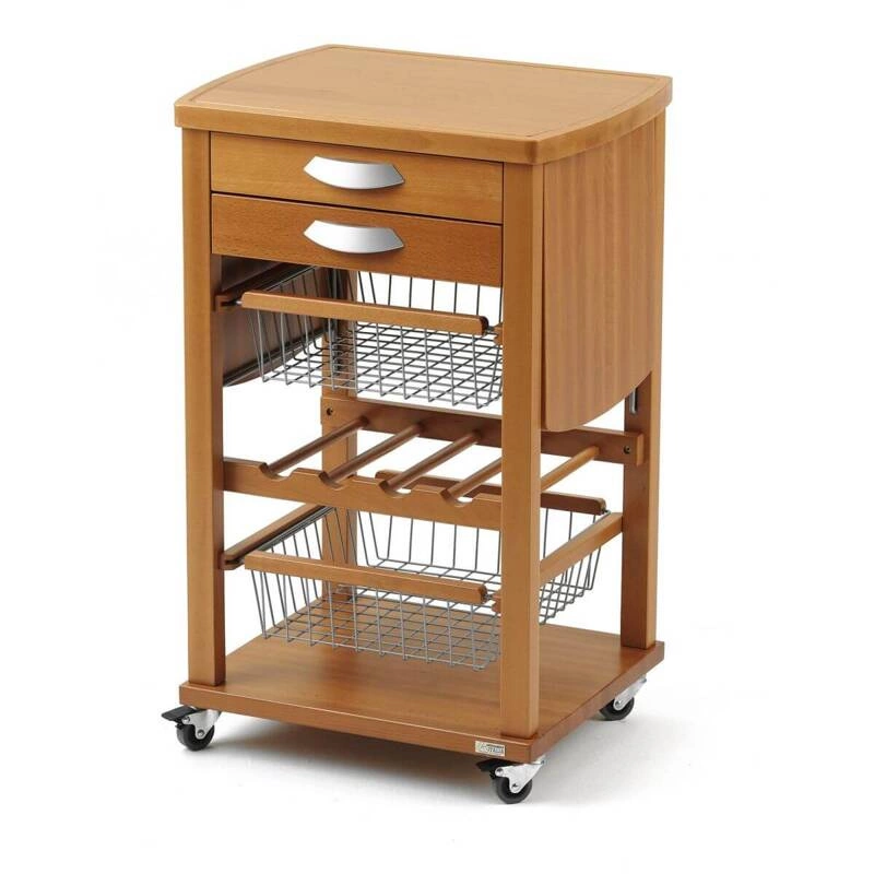 ARREDAMENTI - SANTIAGO Wózek kuchenny - 55 x 45 cm, Brązowy