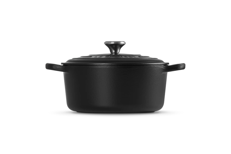 Le Creuset - garnek żeliwny emaliowany Signature okrągła 22 cm 3,3 l czarny