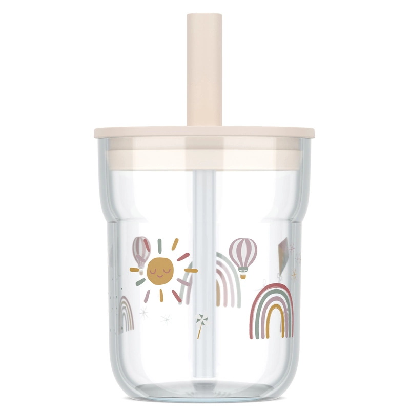 Mepal - Szklanka dziecięca ze słomką Mio 250ml Sunshine & Rainbow