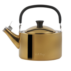 Vialli Design - Czajnik 1,5l z gwizdkiem Diamante złoty polerowany
