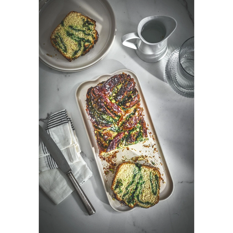 Emile Henry - Prostokątny talerz do serwowania - kremowy