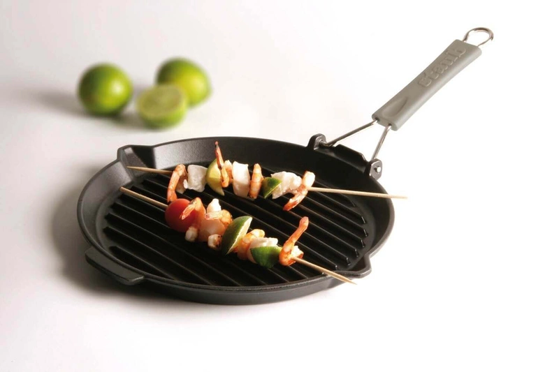Staub - patelnia grillowa żeliwna okrągła czarna 27 cm