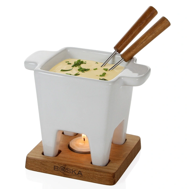 Boska - Zestaw Tapas Fondue biały, poj. <br>200ml, dąb