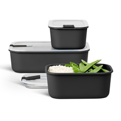 Mepal - Zestaw 3 pojemników na żywność EasyClip 2x700ml 1500 ml Nordic Black
