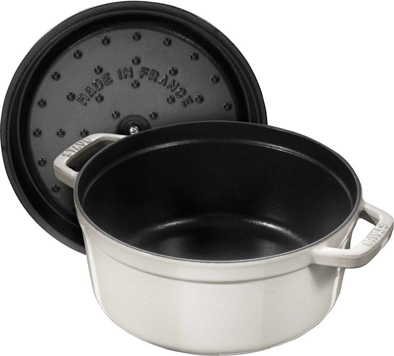 Staub - garnek żeliwny okrągły 3.8 ltr, truflowy La Cocotte