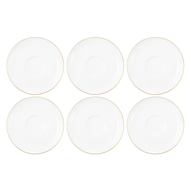 Seltmann - LIBERTY GOLDLINE Zestaw 6 spodków 16.5 cm