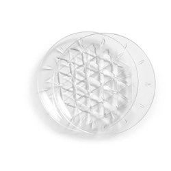 Sagaform - zestaw talerzy piknikowych, 2 szt., przezroczysty akryl, śred. 26 cm Outdoor Eating