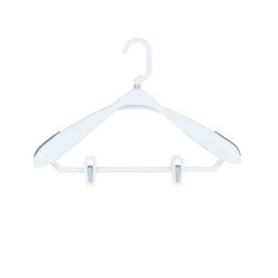 RAYEN - Biały wieszak z klipsami