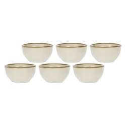 Rose&Tulipani - zestaw 6 okrągłych miseczek 7 cm Concerto Avorio