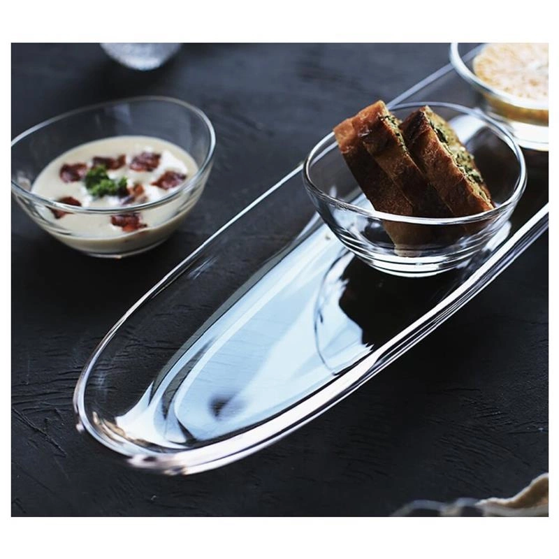 Vidivi - Zestaw do przystawek taca 50 cm + 3 miseczki Papaya