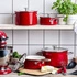 KitchenAid - Zestaw garnków emaliowanych z akcesoriami 10 el emipre red