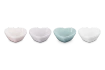Le Creuset - Zestaw 4 Mini Miseczek Serce Shell Pink, Shallot, Sea Salt, White