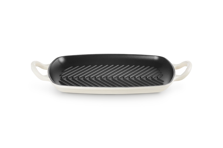 Le Creuset - patelnia żeliwna grillowa z dwoma uchwytami 30 cm Meringue