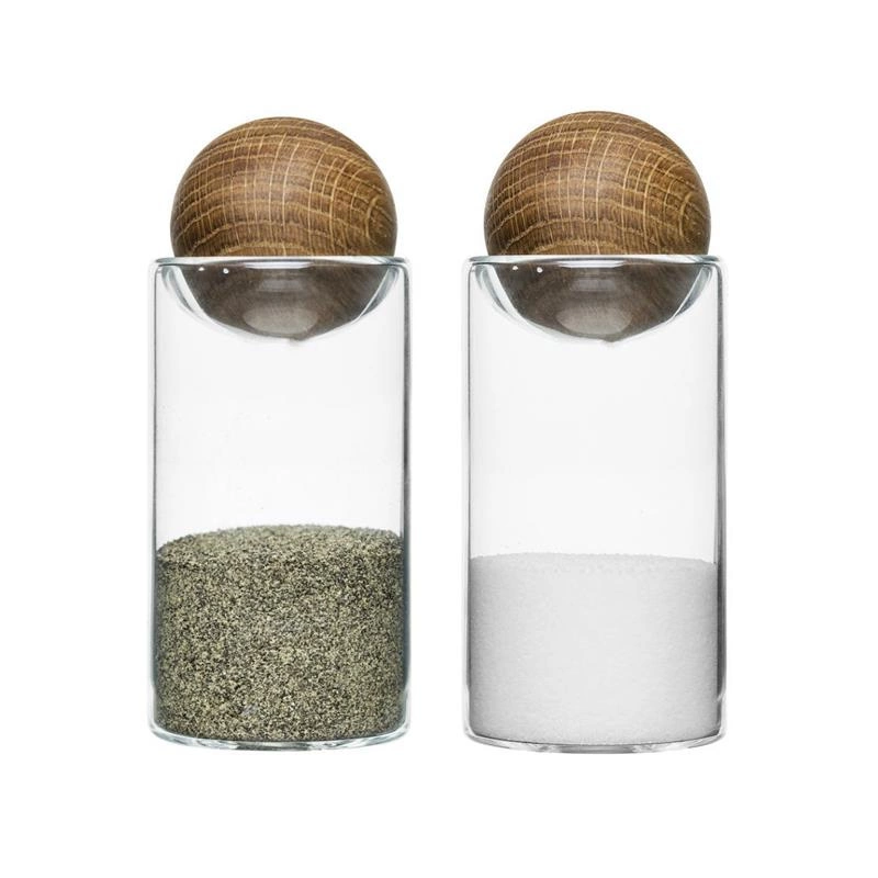 Sagaform - buteleczki na przyprawy, śred. 4,8x11,5 cm, 2 szt. Nature
