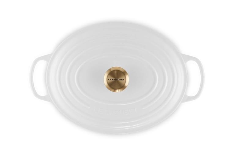 Le Creuset - brytfanna żeliwna emaliowana Signature 31 cm 6,3 l biała