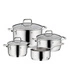 Kela - zestaw garnków z pokrywkami, 4 szt., stal nierdzewna/szkło Flavoria