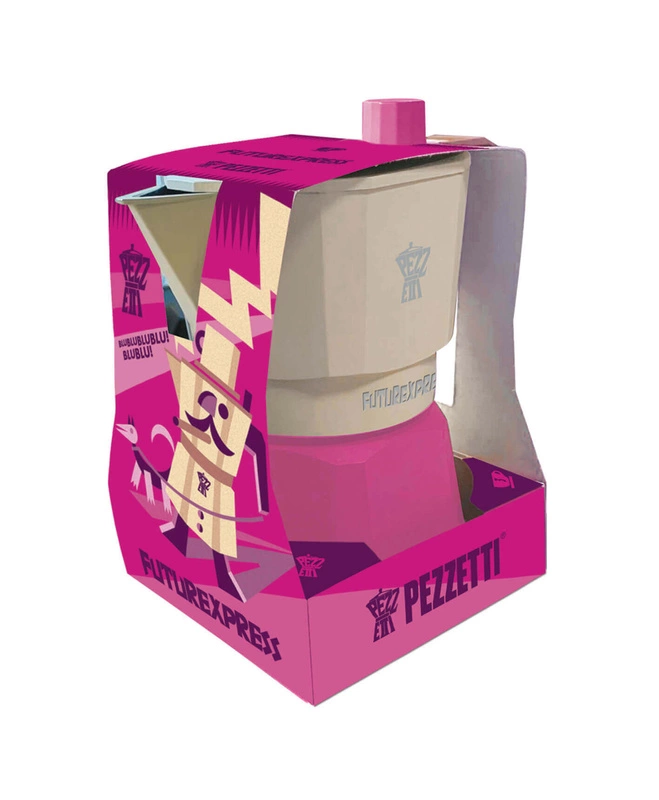 Pezzetti - FUTUREXPRESS Emaliowana kawiarka (6 filiżanek) - Różowy