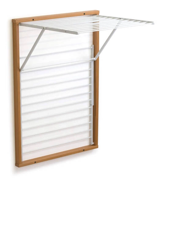 ARREDAMENTI - KORAL Naścienna suszarka na pranie - 98 x 69 cm, Brązowy