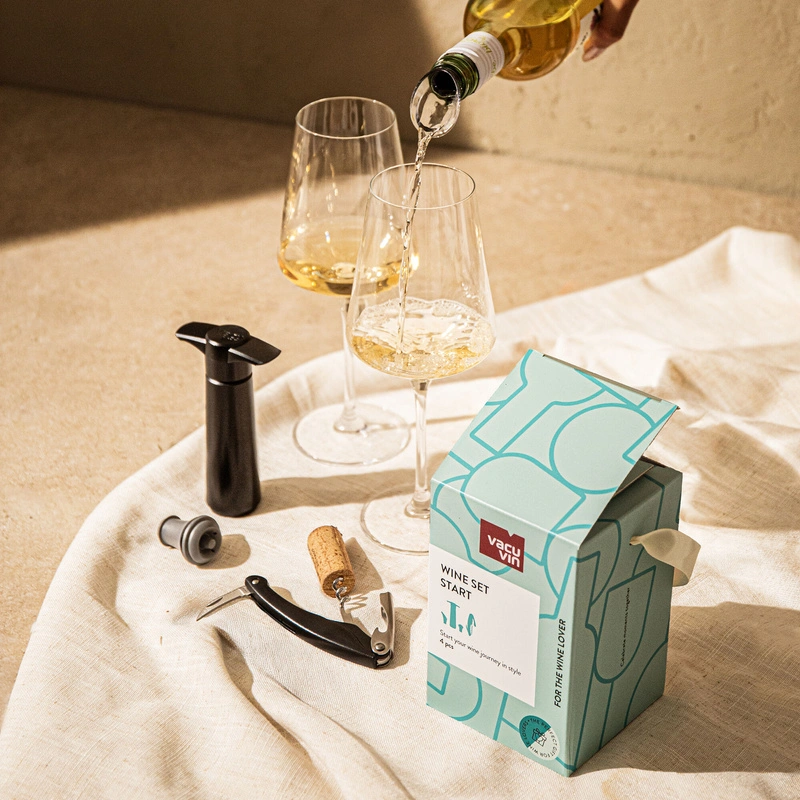 VacuVin - Wine Set Start – zestaw akcesoriów do wina, czarny