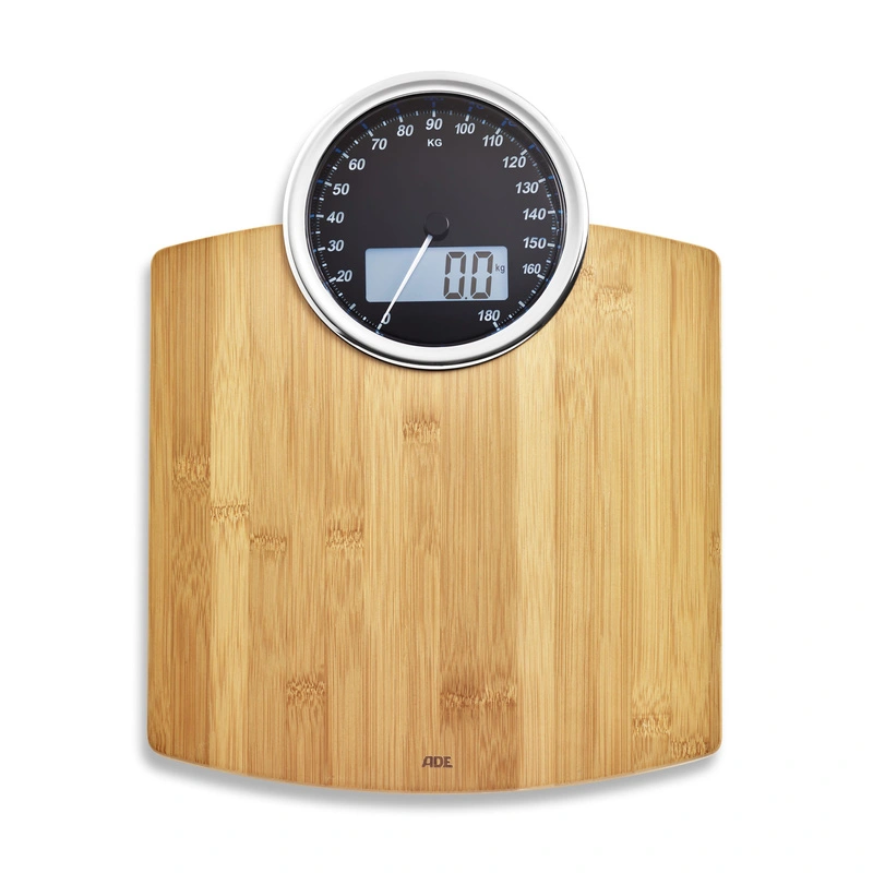 ADE - waga łazienkowa, do 180 kg, 31,5 x 40,5 cm, bambus Luna