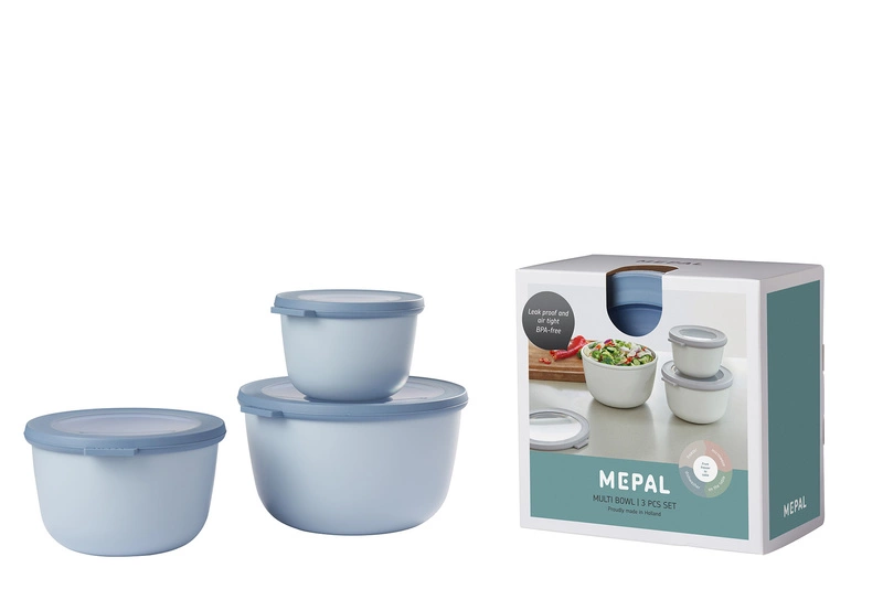 Mepal - Zestaw 3 misek Cirqula 500 1000 2000 Nordic Blue