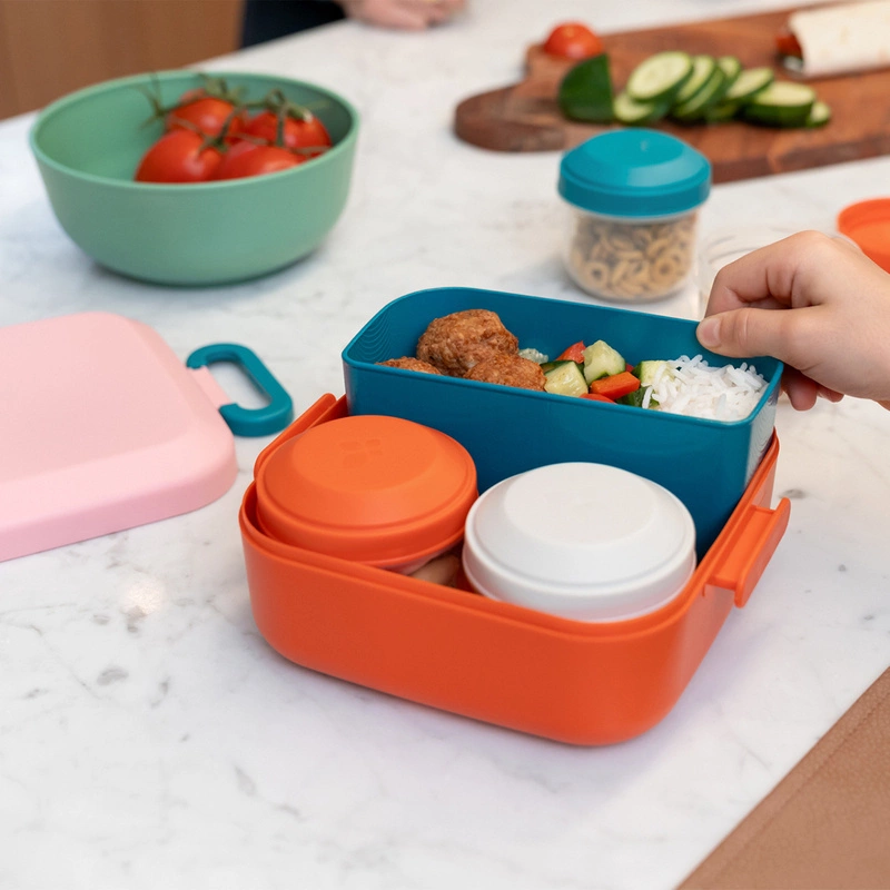 Amuse - Lunchbox z przegródkami Rikko Poppy Flamingo