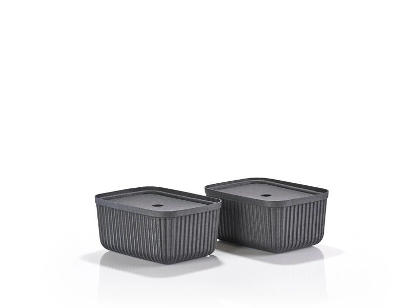 Zone Denmark - Pudełka do przechowywania 2 szt. Pulp 32x23x15 cm Black