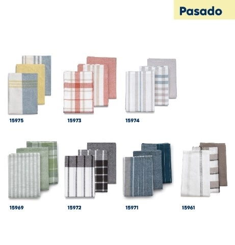 Kela - Zestaw ścierek kuchennych 3el. j.szary Pasado