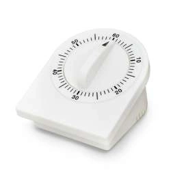 ADE - minutnik mechaniczny, do 59 minut, 7,5 x 9,5 x 6,5 cm, biały