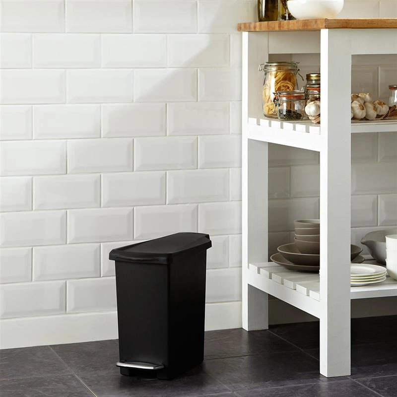 Simple Human - kosz na śmieci 10 l pedałowy Slim czarny