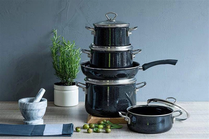 Riess - Zestaw garnków 5cz. Black Magic RIESS