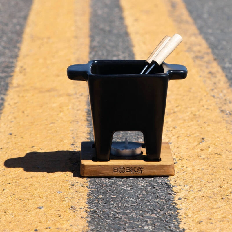 Boska - Zestaw do Fondue czarny, poj. <br>200ml, mahoń