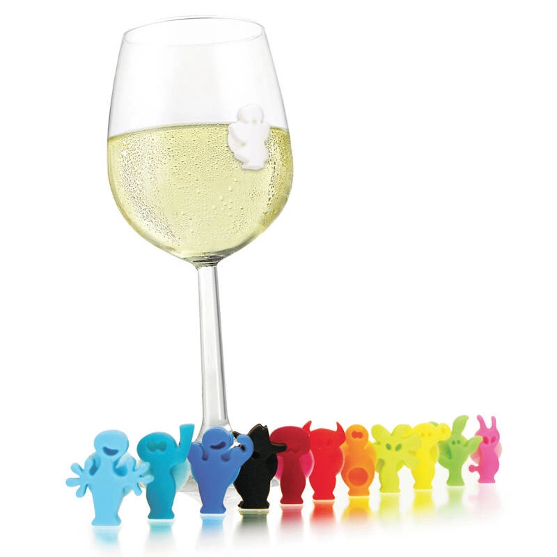 VACU VIN - Znaczki na Szklanki i Kieliszki Imprezowe Ludki Wyst.multikolor