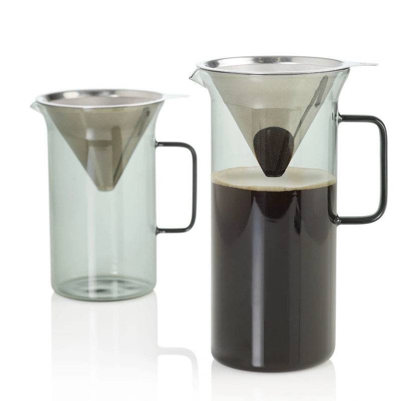 AdHoc - Zaparzacz przelewowy IMPACT, szary 600ml