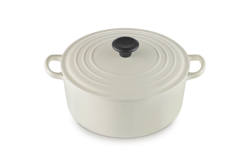 Le Creuset brytfanna żeliwna emaliowana z fenolowym uchwytem Signature okrągła 26 cm 5,3l cream