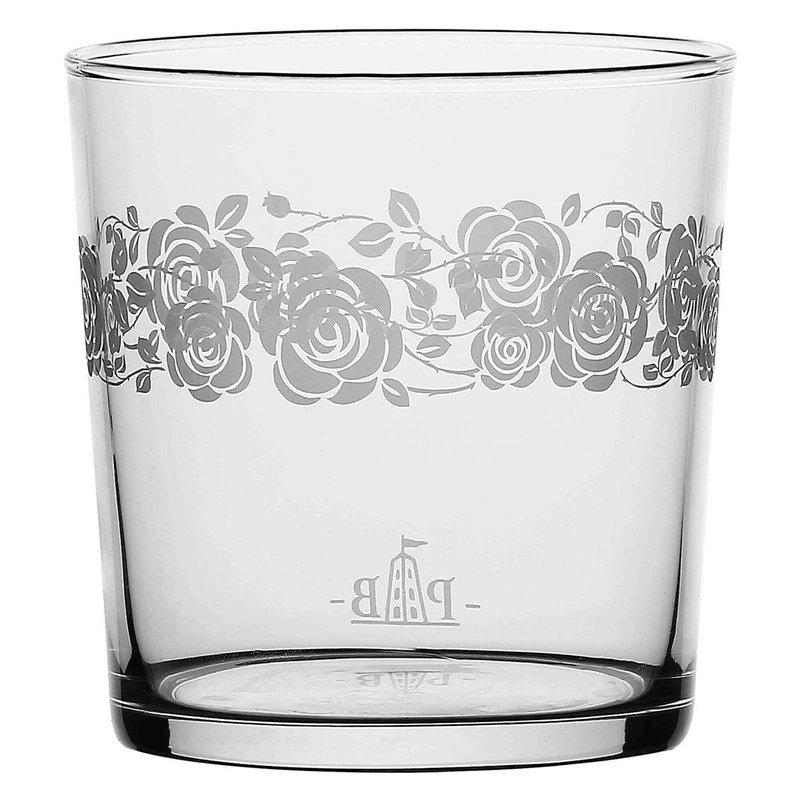 La Porcellana Bianca - zestaw 6 szklanek z grubym dnem róże 350 ml Babila