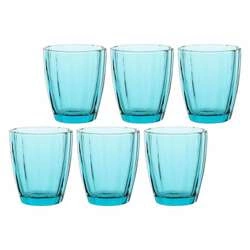 Rose&Tulipani - zestaw 6 szklanek 320 ml turkusowy Amami