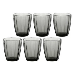 Rose&Tulipani - zestaw 6 szklanek 320 ml szary Amami