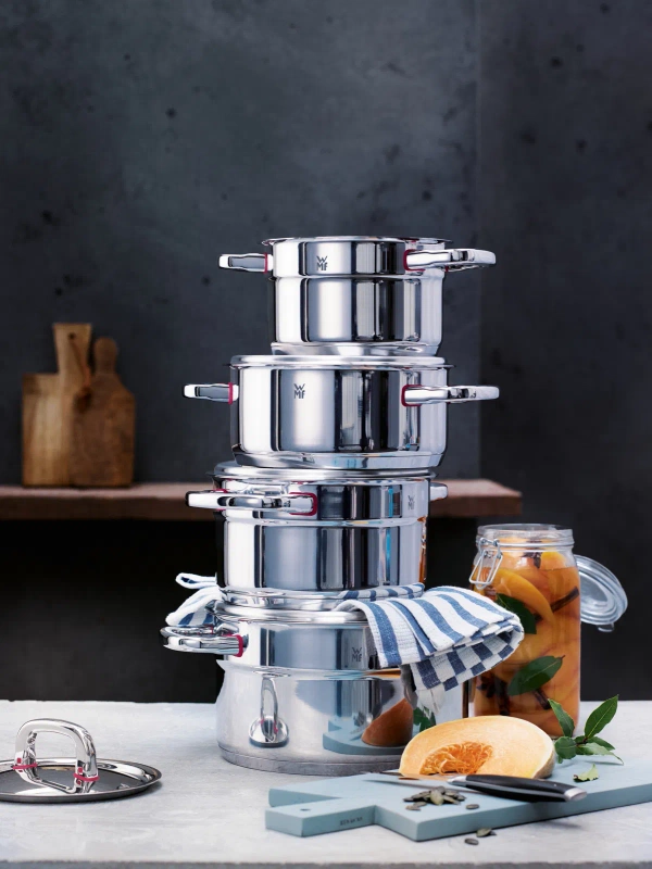 WMF - 5 cz. komplet stalowych garnków Premium One