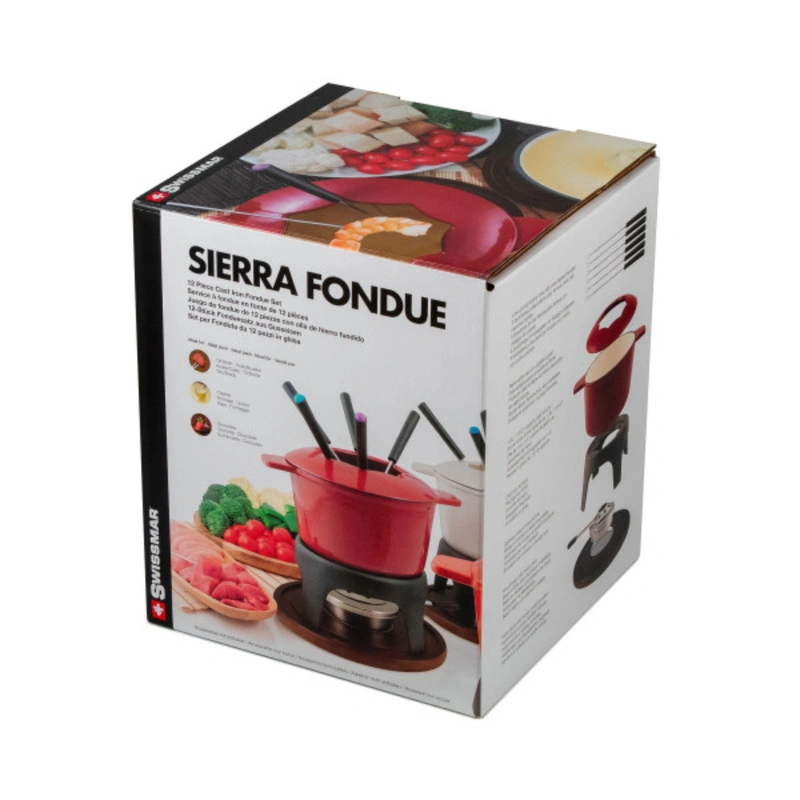 SWISSMAR - SWISSMAR Fondue SIERRA, żeliwo, wiśniowy